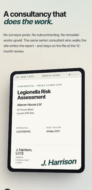 Studio 103 client site on mobile