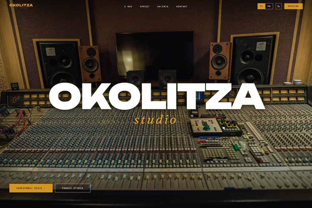 Okolitza Studio — Recording Studio website built by Studio 103